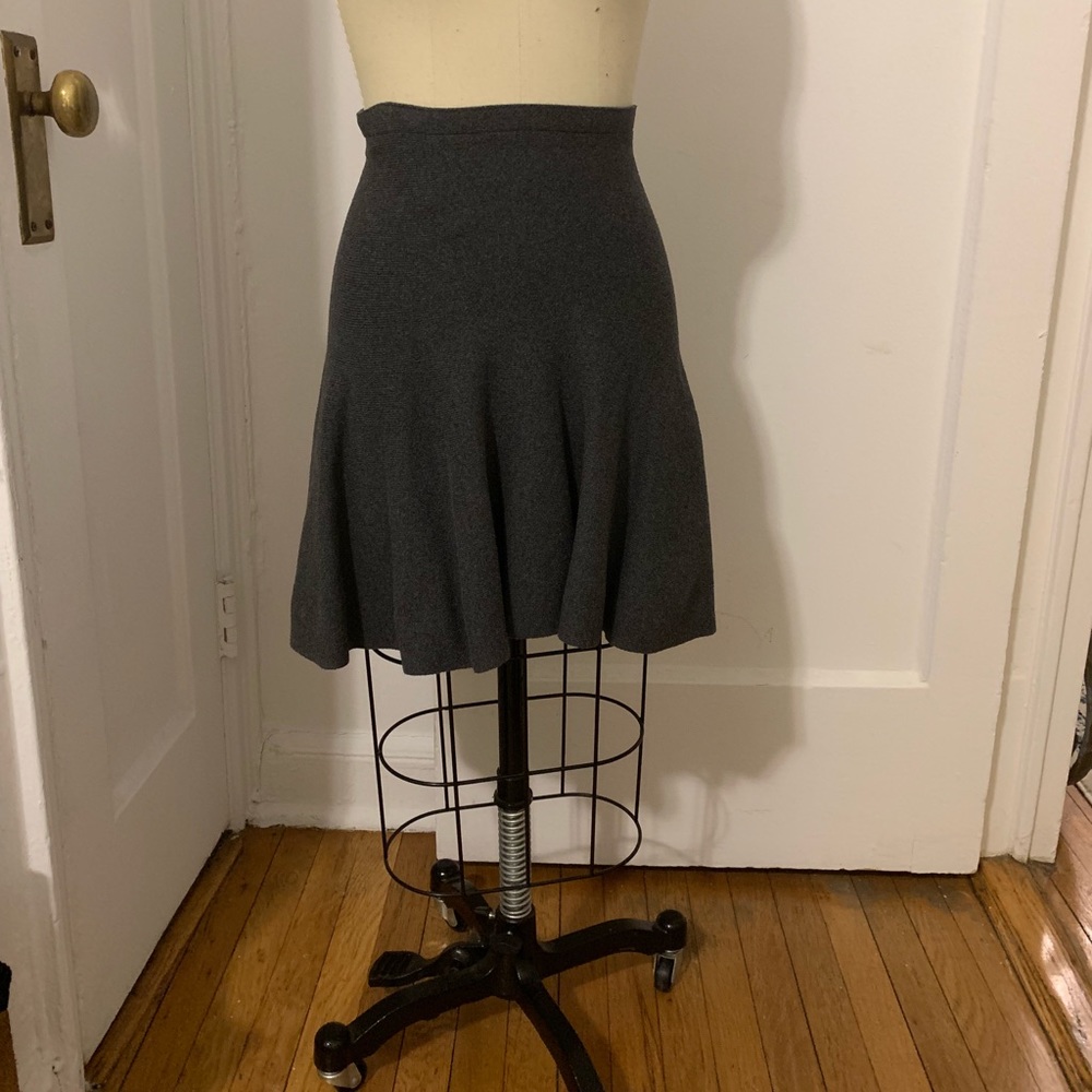 Heather Gray Flare Sweater Skirt